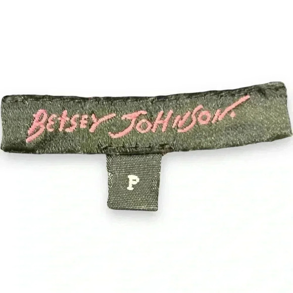 Betsy Johnson P Black Short Sleeve Ruffled Scoop Neck Bodycon Girly Minidress - Picture 9 of 16